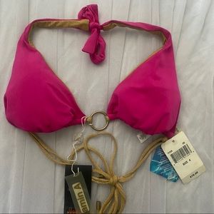 Vitamin A pink bikini top size 4